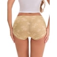 thumbnail image 2 of DARING DIVA Women's High-Waisted Extended Crotch Panties 3 Pcs L Yellow, White, Gray, 2 of 6