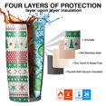thumbnail image 7 of 20oz Tumblers Green Christmas Tree and Snowflake Pattern Stainless Steel Vacuum Insulated Double Wall Travel Tumbler Cups Mug with Lid and Straw,Cleaning Brush for Cold & Hot Drinks, 7 of 7