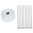 thumbnail image 1 of Exhaust Header Pipe Tape,33FT White High Heat Exhaust Heat Wrap Pipe Wrap Breakthrough Technology, 1 of 13