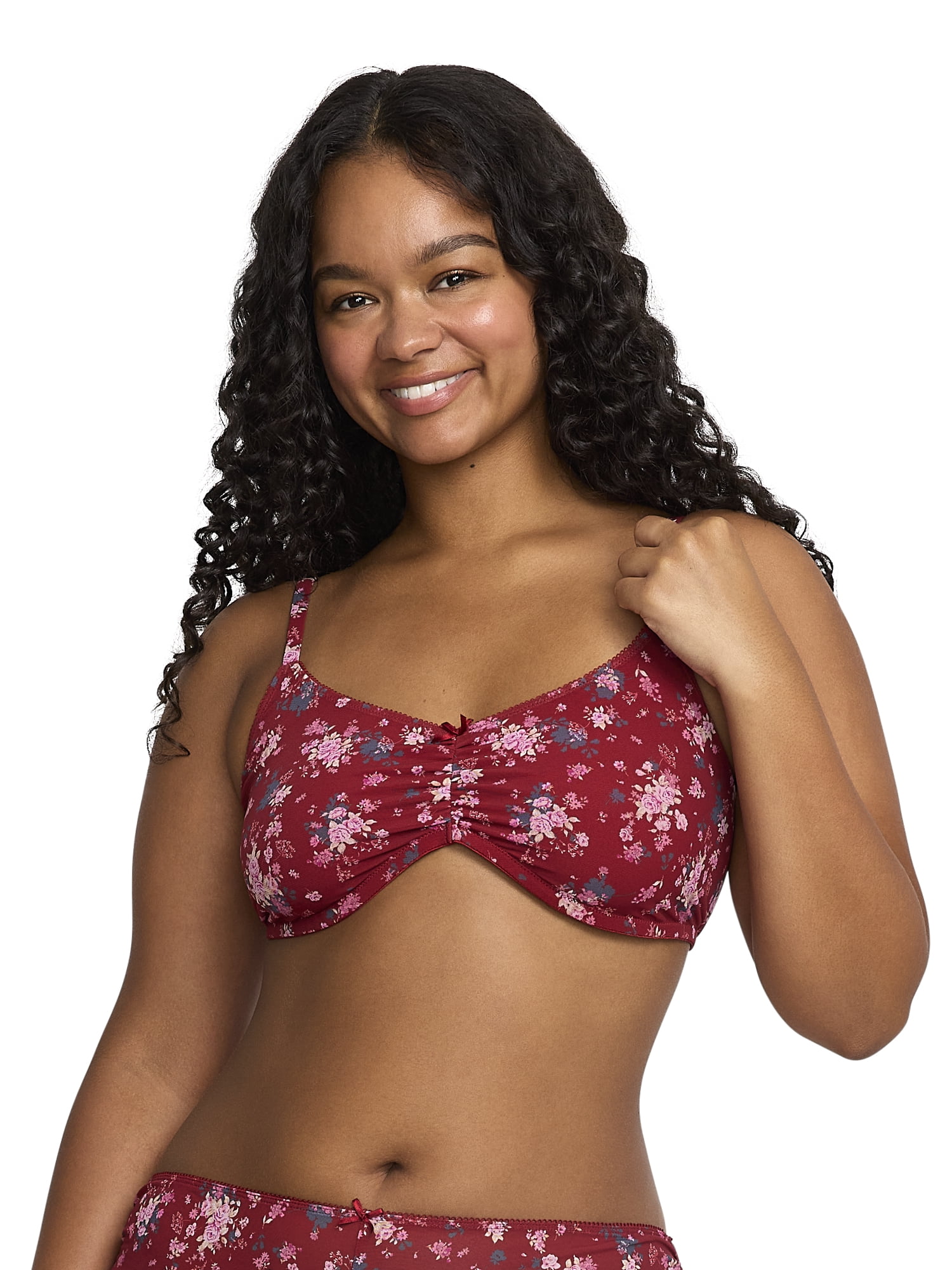 Mills by Millie Bobby Brown Women's Ruched Mesh Bralette, Sizes XS-XXXL