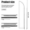 thumbnail image 2 of 2 Set of Feather Flag Pole Kit, Aluminium Alloy Fiberglass Banner Flagpole Kit with Ground Spikes Swooper Feather Outdoor Flag Pole for Business Advertising School Sporting Events, 2 of 7