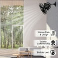 thumbnail image 6 of Matthews Fan Company KC-BK Kaye 13” Matte Black Wall Mount/Ceiling Fan with 3 Blades, Wall Switch, Damp Rated, 6 of 9