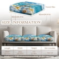 thumbnail image 3 of Xoenoiee Turtle Starfish Seashell Print Stretch Couch Covers 3-PC Set, Plumeria Flower Non-Slip Elastic Sofa Cushion Slipcovers Soft Furniture Protector Washable Sofa Cushion Cover for Pets Kids, 3 of 7