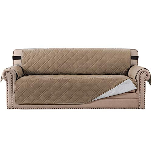 H Versailtex 100 Waterproof Sofa Protector Cover Couch Covers For Dogs Pets 4 Cushion Leather Slipcovers With Non Slip Backing Seat Width 78 Taupe Com Waterproof Sofa Protector Cover Couch, Leather Sofa Furniture Covers