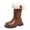 Solid Color, variant on TAIAOJING Toddler Shoes Girls Winter Solid Color Side Zip Thigh High Boots Warm Data Boots Stylish Footwear 5.5-6 Years