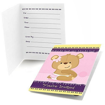 baby girl teddy bear card factory