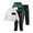 White Green, variant on Boys Hooded Outfits Set 4 Piece Colorblock Long Sleeve Sweatshirt and Jogger Pants Kids Clothing Sets,Red Green,7-8Y