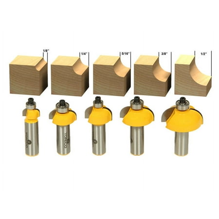 

Yonico 5 Bit Cove Edge Forming Router Bit Set - 1/2 Shank - 13522