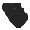 thumbnail image 2 of UNDER ARMOUR Hipster para mujer, pack de 3 – Pure Stretch No Show Hipster, slips, elásticos, lisos Negro XS (X-Small), 2 of 7