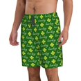 thumbnail image 2 of Zufioo Happy St. Patrick's Day for Men's Casual Beach Shorts, Sports Fitness Quick-drying Drawstring Shorts with Pockets for Home Wear-3X-Large, 2 of 6