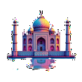 thumbnail image 5 of illustration Taj Mahal Stickers, Waterproof Taj Mahal Sticker for Water Bottle Laptop Phone Cases Planner Skateboard Luggage Helmet Party Favor Decor, Ideal for Adults Teens Teacher Rewards, 5 of 9