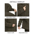 thumbnail image 6 of Wantdo Men's Recycled Winter Coat Hooded Winter Jacket Waterproof Puffer Jacket Army Green XL, 6 of 9