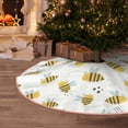 thumbnail image 4 of Salouo Bee Christmas Tree Skirt 48" Farmhouse Christmas Decorations Snowman Xmas Tree Skirt Tree Mat for Holiday Party Decor, 4 of 8
