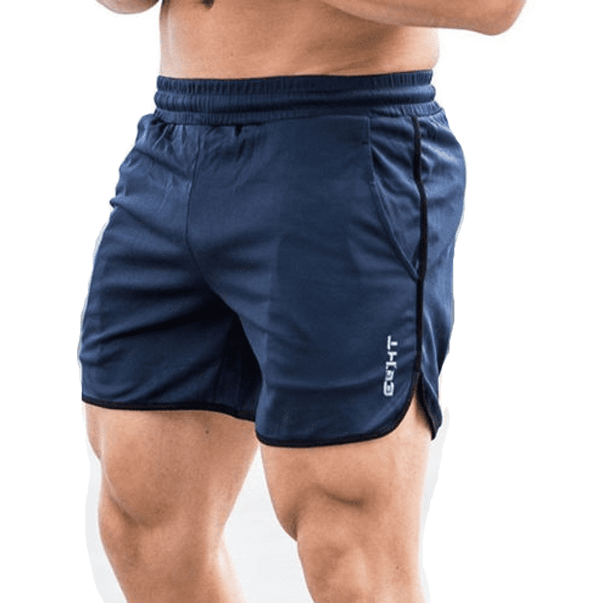 Mikkar Mens Shorts Loose Pants Sweatband Trunks Breathable Fitness Beach Sport Running 