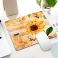 thumbnail image 2 of Small Mouse Pad 7.9 x 9.5 Inch , Colorful Butterflies Yellow Sunflowers Mousepad with Washable Lycra Cloth , Non-Slip Rubber Base Mousepads , Computer Mouse Pads for Wireless Mouse, 2 of 5