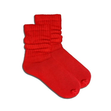 Red Slouch Socks Size: Adult Small (Shoe Sizes 2-5)