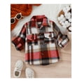 thumbnail image 2 of hirigin Kids Girls Plaid Shirt Jacket Autumn Casual Button Up Jackets Coat for Toddler Baby Outwear, 2 of 8