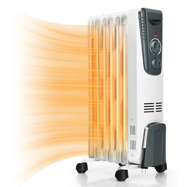 Macadam voelen Meedogenloos Gymax 1500W Oil Filled Radiator Heater Portable Space Heater w/ 3 Heat  Settings - Walmart.com