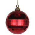 thumbnail image 1 of Vickerman M151603 Red Shiny Matte Mirror Ball Ornament, 5.5 in., 1 of 2
