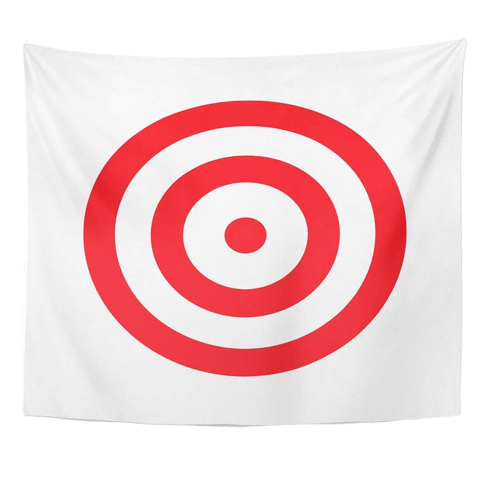 POGLIP Red Circle Target for Archery Shooting Perfect Advantage Wall Art Hanging Tapestry Home Decor for Living Room Bedroom Dorm 51x60 inch