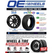 Single(1) OE Wheels FR73 20x9 Gloss Black Machined Rim 5x114.3 44ET