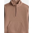 thumbnail image 2 of Wonder Nation Toddler Boys' Corduroy Quarter Zip Pullover Top, Sizes 12M-5T, 2 of 3