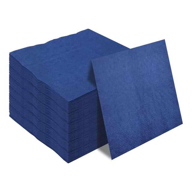 Servilletas de 2 capas, color azul marino, servilletas de cóctel, servilletas de postre, servilletas de papel desechables para bodas, cumpleaños, fiestas, cenas, servilletas de color azul marino