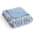thumbnail image 3 of Coastal Living Throw Blanket, Reversible Plush Fleece Blanket for Couch, Blue Sand Dollars, 50" x 72", 3 of 11