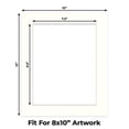 thumbnail image 2 of Antique White Picture Frame Mat for 10x12 Frames - Fits 8x10 Photos - 50 Mats, 2 of 7