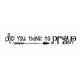 thumbnail image 2 of Religious Wall Quote Think To Pray Christian Wall Art Decal Sticker, Lt Gray, 23x4-Inch, 2 of 2
