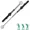 Black-Left Handed, variant on Retractable Golf Swing Training Aid, Telescopic club, Click Sound Stick Trainer, Golf Warm Up, Grip Trainer, Strength, Tempo Training Aids, Golf Gift
