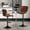 Brown, variant on Bar Stools Set of 2, Modern Faux Leather Adjustable Swivel Barstools, Counter Height Chairs with Back and Footrest for Kitchen Island, Khaki