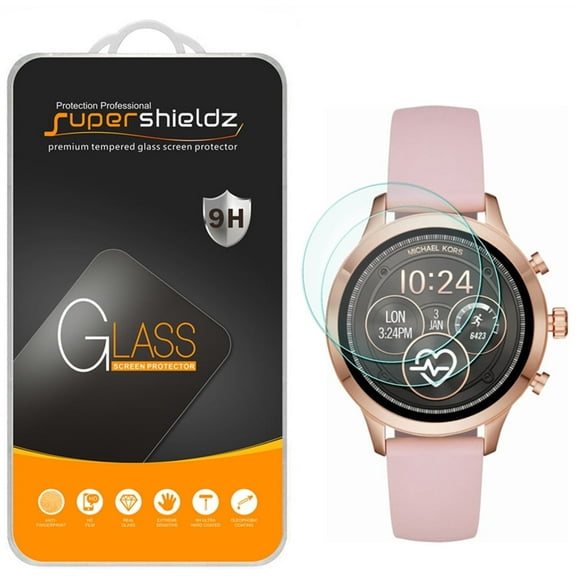 [2-Pack] Supershieldz for Michael Kors Access Gen 4 Runway Smartwatch (MKT5044, 5045, 5046, 5048, 5049, 5052, 5053, 5054) Tempered Glass Screen Protector, Anti-Scratch, Anti-Fingerprint, Bubble Free
