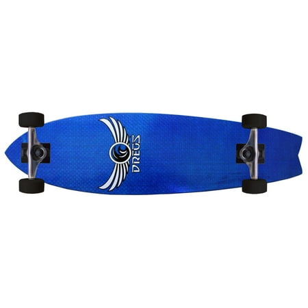 Dregs Skateboards - DREGS Longboard FIBERFISH BLUE FISH TAIL Skateboard
