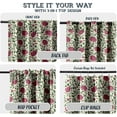 thumbnail image 3 of Vargottam Cotton Rod Pocket/Back Tab Curtains - 96" Floor-Length Drapes for Long Doors or Large Windows - Light Filtering, 3-in-1 Header - Set of 2, 52"x96" - Floral Vine Print (Pink), 3 of 8
