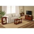 thumbnail image 4 of Alaterre Furniture Mission TV Stand w/Open Shelf & 2 Glass Doors, Cherry, 4 of 7