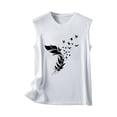 thumbnail image 5 of Hauts à Manches pour Femmes Mode Décontractée Sans Manches Imprimés Chandails en Molleton Fins Gilet Manches 1/2 pour Femmes, 5 of 5