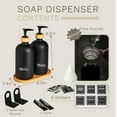 thumbnail image 2 of Stylware | Bathroom Soap Dispenser Set with Glass Dispenser, Bamboo Pumps & Tray| Bathroom Accessories | Black, 2 of 6