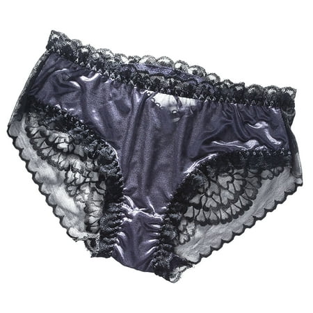 Women Panties Mid Waist Sexy Comfortable Breathable Plus Size Briefs Briefs Cotton Underwear for Women Gray Free Size