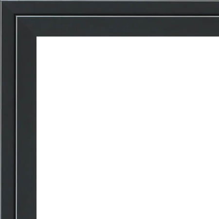 6x6 Black Two-Step Wood Frame w/ a Silver Accent - 'Pinstripe' Thin - Great for Posters, Photos, Art Prints, Mirror