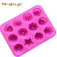 thumbnail image 2 of Molde de Silicona WDOplteas 12 Rejillas para Flores Postre Pastel Rosa, 2 of 8