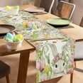 thumbnail image 3 of YOPINCO Easter Table Runner Rabbit & Egg Design Canvas Table Accent Spring Holiday Home Party Kitchen Dining Tableware 13x72 inches, 3 of 22