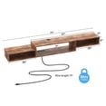 thumbnail image 2 of Fabato 70 In Wall Mounted Floating TV Stand w/ Built In Power Strip, Rustic, 2 of 8