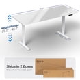 thumbnail image 6 of VIVO Electric 71” x 30” Stand Up Desk, White Dry Erase Table Top, White Frame, 6 of 8