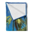 thumbnail image 2 of Ocean Soft Flannel Fleece Throw Blanket, Kood Island Thailand Journey Vacation Heaven Travel Destination in Asia, Cozy Plush for Indoor and Outdoor Use, 50" x 60", Blue Green Pale Brown, by Ambesonne, 2 of 5