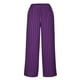 thumbnail image 5 of Puntoco Pantalón Ancho A Rayas De Algodón Y Lino Estilo Bohemio Para Mujer, Pantalón Recto Informal Ajustado Y Drapeado De Verano Morado Xxxxl, Un Regalo Para Mujer, 5 of 8
