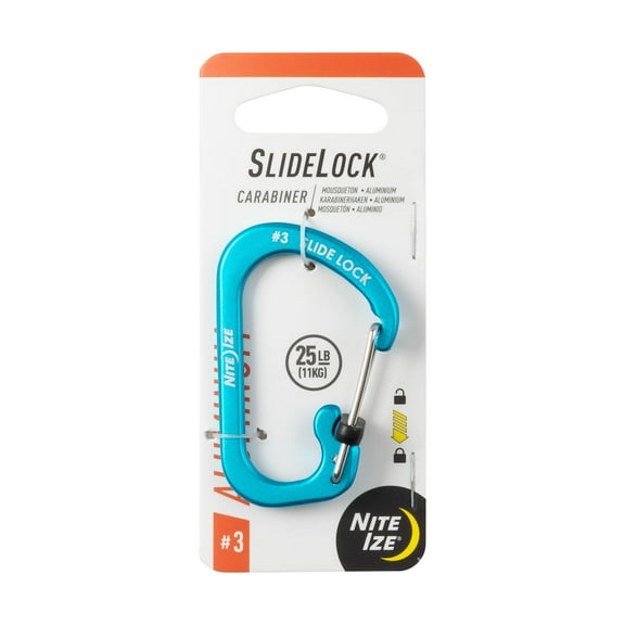 Nite Ize SlideLock® Carabiner Aluminum #3 - Blue