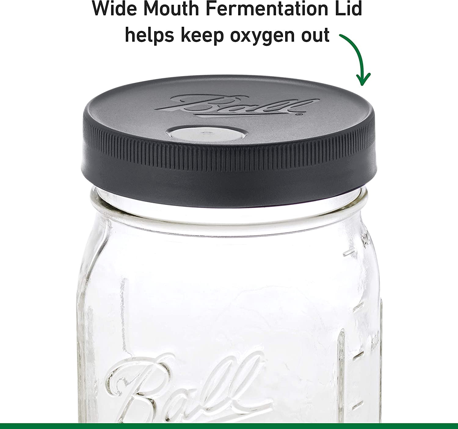 Ball Fermentation Kit, 1 Quart (32 oz) Wide Mouth Mason Jar