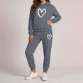 thumbnail image 6 of QATAINLAV Womens Oversized Sweatshirt 2 Piece Outfits Solid Color Casual Hoodie and Joggers Sweatsuit Sets with Pockets, Pink, XXL, 6 of 8