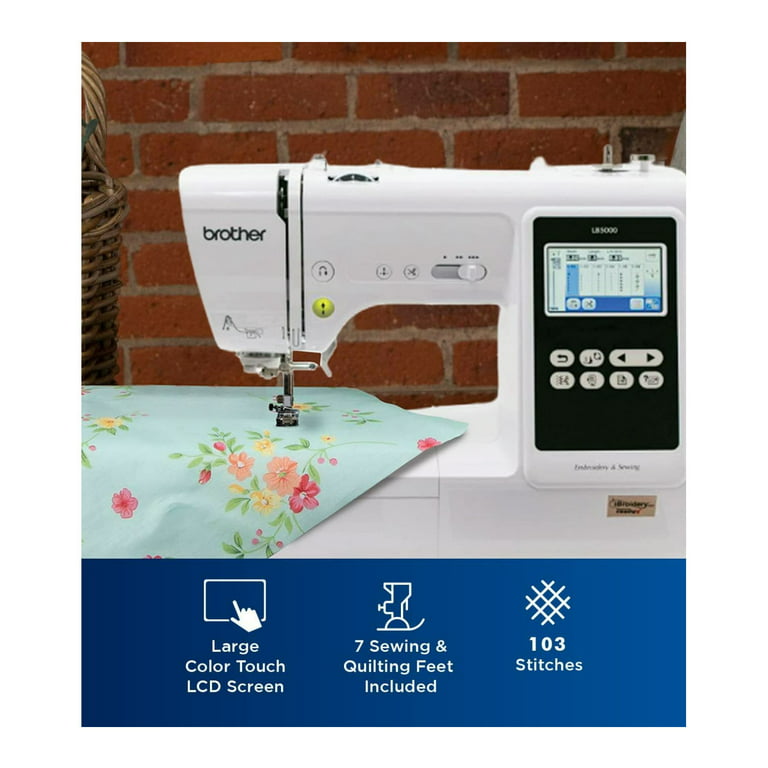 Brother LB5000 Computerized Sewing and Embroidery Machine with Sewing  Bundle 